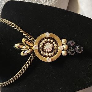 Ranjana Khan RK Chain Pendant Rhinestone Necklace The Limited Jewelry